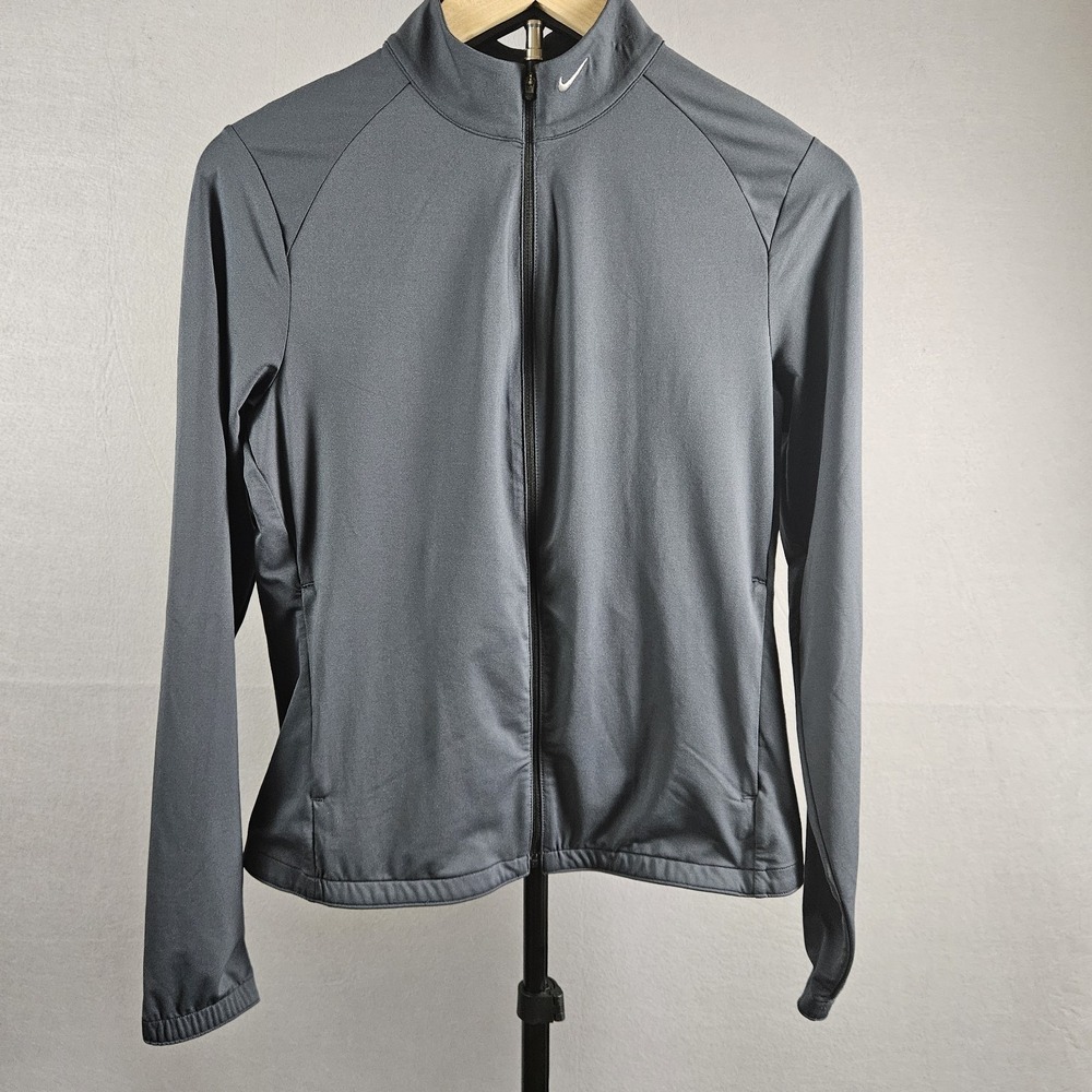 Nike Golf Womens M Gray FITDRY Full Zip Jacket - Flaws - See Photos